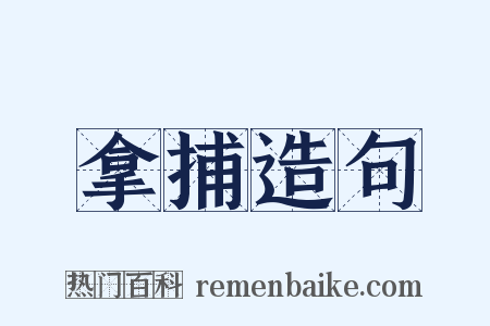 拿捕造句是什么意思的图片